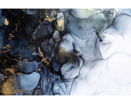 Fotobehang van een abstracte marmeren muur met grijze en witte tinten, die een moderne en minimalistische sfeer uitstralen.