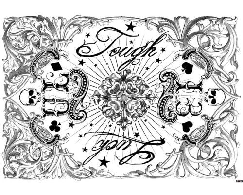 Tough Luck Skull, fotobehang met een stoer doodshoofd en een duistere uitstraling.