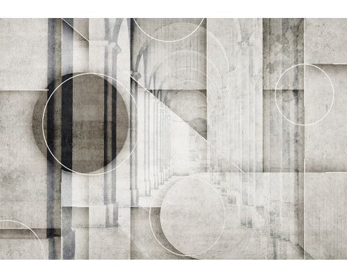 Fotobehang, Architectuur Beton Cirkels Vormen