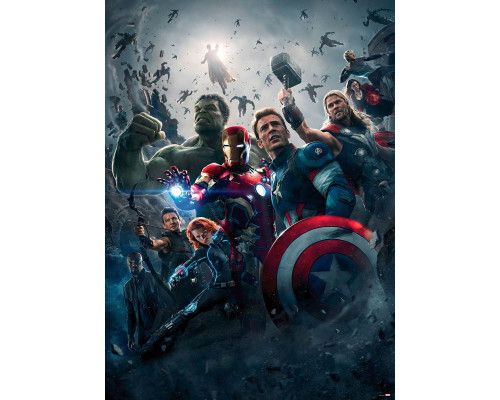 Fotobehang Avengers final battle, het ultieme gevecht uit de Marvel-films.