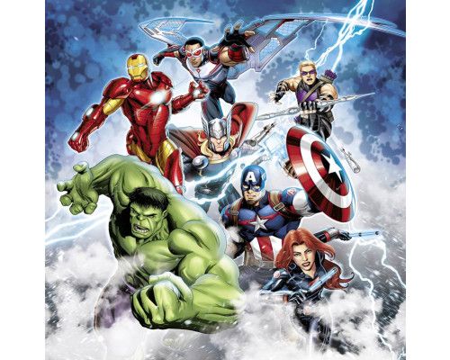 Fotobehang Avengers final battle, het ultieme gevecht uit de Marvel-films.