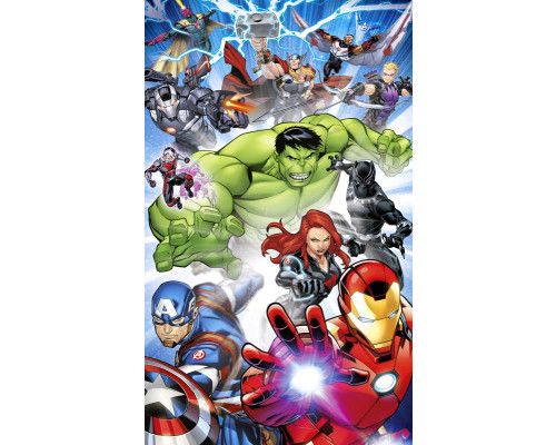 Fotobehang Avengers final battle, het ultieme gevecht uit de Marvel-films.