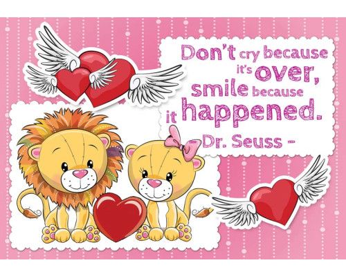 Fotobehang van leeuwtjes met een spreuk voor kinderen, speels en lief.