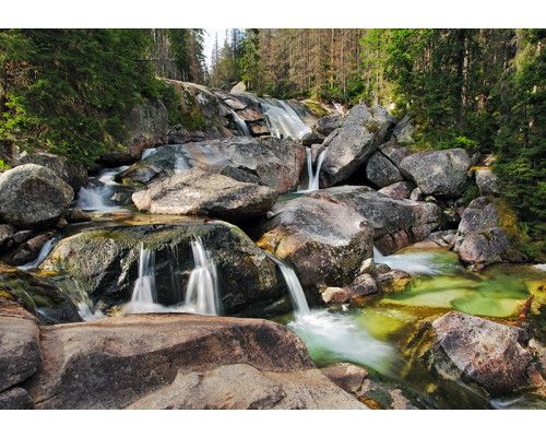 Fotobehang, Bergbeek Natuurlandschap