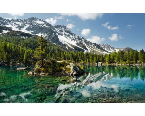 Berglandschap Alpen fotobehang, met een magische berguitzicht.