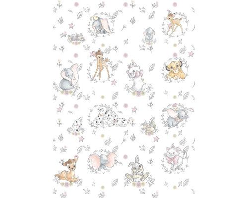 Fotobehang met schattige vrienden uit een klassieke Disney-film.