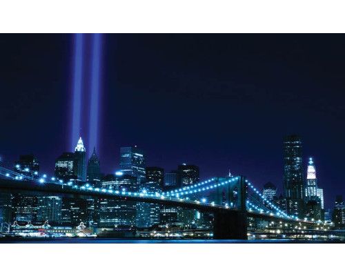 Brooklyn Bridge New York, fotobehang van de East River met een moderne en stedelijke uitstraling.