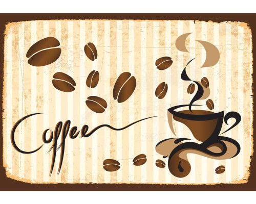 Koffie kopje fotobehang, ideaal voor keukens en cafés, met een sfeervol beeld van koffie en eten.