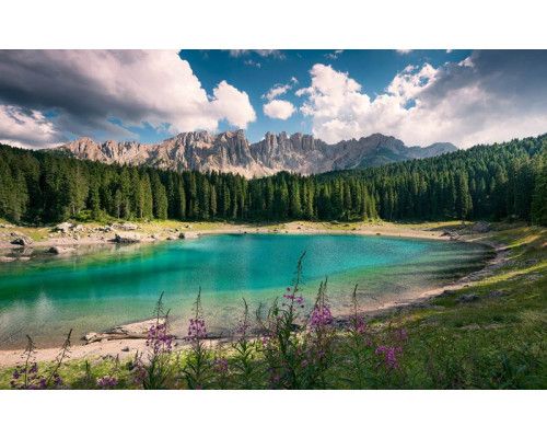 Dolomieten juweel landschap fotobehang, perfect voor bergliefhebbers.