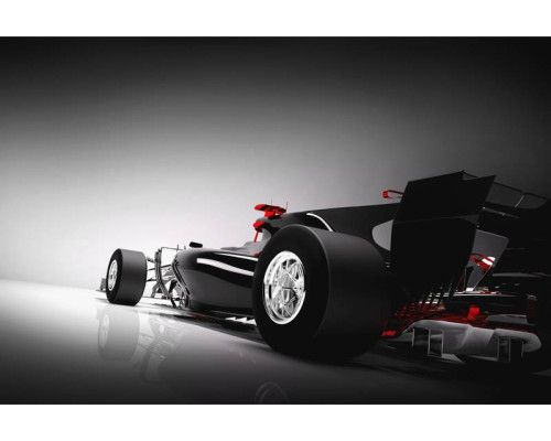 Fotobehang van een dynamische Formule 1 auto in actie, perfect voor racefans.