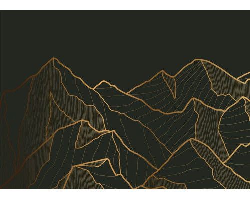 Fotobehang Gouden Bergen