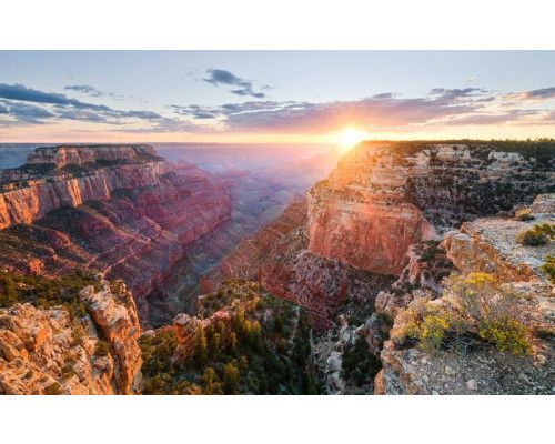 Grand Canyon fotobehang, met een adembenemend uitzicht op de rotsformaties.