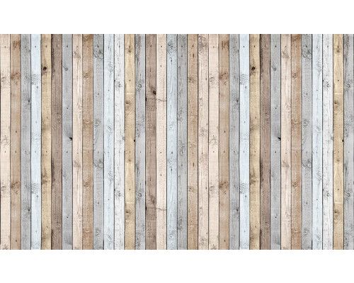 Houten planken, kleurrijk abstract fotobehang met een warme en rustieke uitstraling.
