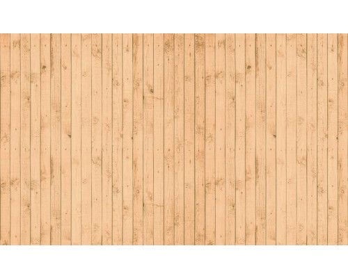 Houten planken fotobehang, perfect voor een rustieke slaapkamer of kantoor met een bruine muur.