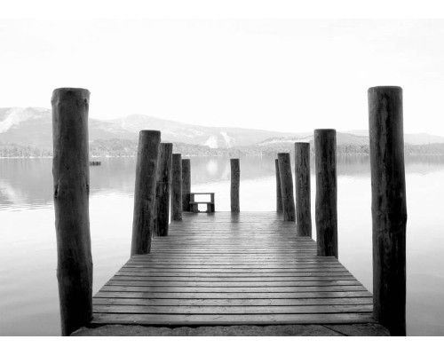 Fotobehang Houten Steiger