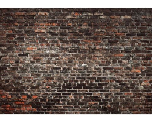 Fotobehang van een industriële stenen muur, met een urban uitstraling.