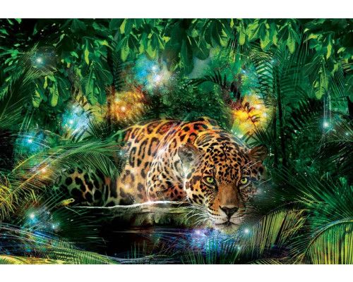 Jungle panter en cheetah in de natuur op fotobehang, voor een avontuurlijk effect.