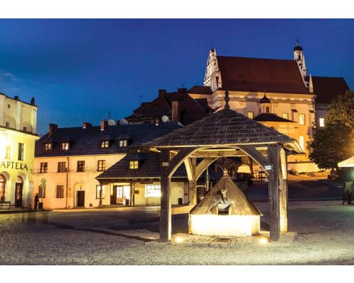 Kazimierz Dolny en Lublin stadsgezichten vastgelegd op historisch fotobehang.