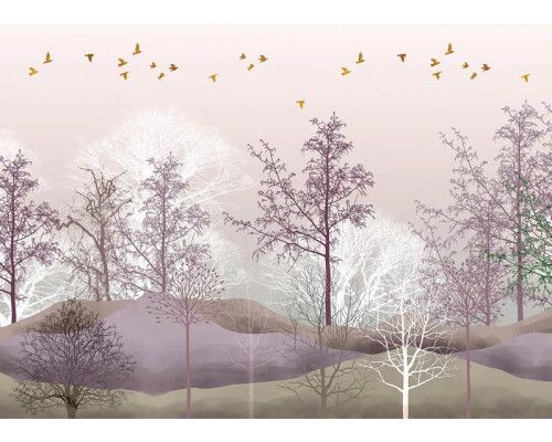 Fotobehang Kunstig Magisch Bos