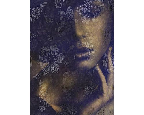 Delicate kant patronen, artistiek weergegeven in dit fotobehang, ideaal voor een verfijnde uitstraling.