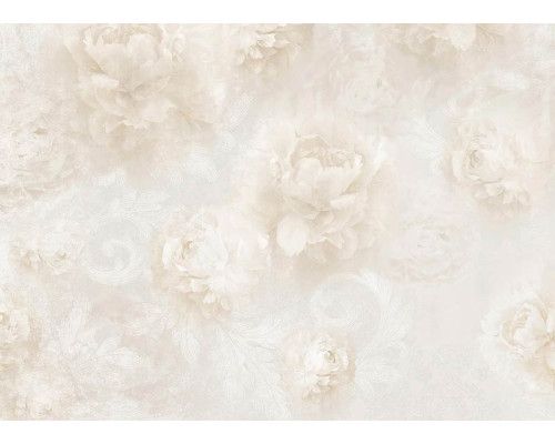 Fotobehang Lichtbeige Bloemen