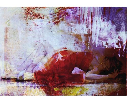Fotobehang, Liggende vrouw Abstract