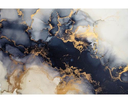 Fotobehang van luxe gouden marmer in combinatie met antracietgrijze tinten, voor een stijlvolle en moderne look.