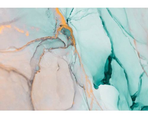 Abstract fotobehang met marmerpatronen in blauw, kunstzinnig en stijlvol.