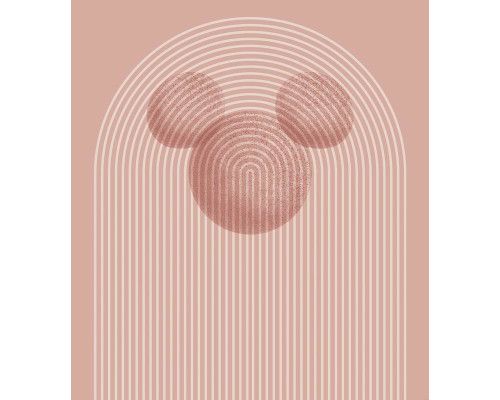 Mickey Mouse Art fotobehang toont een kunstzinnige weergave van Mickey Mouse, met gedurfde penseelstreken en levendige kleuren.