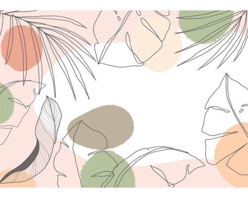 Fotobehang Minimalistisch Design in Zachte Pastelkleuren