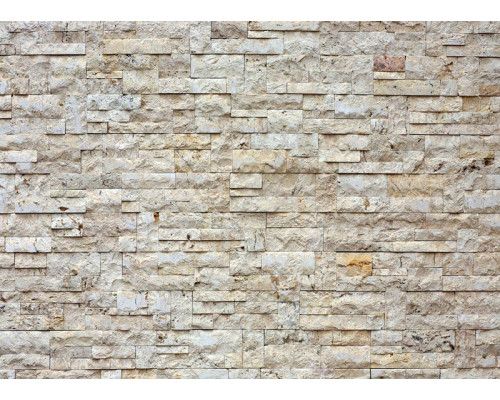 Fotobehang met een moderne, bakstenen muur