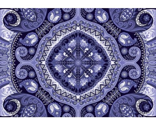 Paars mozaïekpatroon, abstract fotobehang met een artistieke en eigentijdse uitstraling.