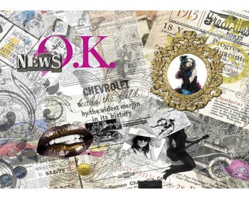 Fotobehang Old Newspaper