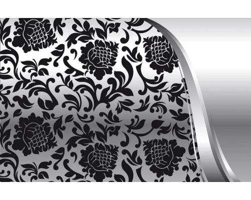 Abstract fotobehang met zwart-witte ornamenten, ideaal voor een moderne en minimalistische ruimte.