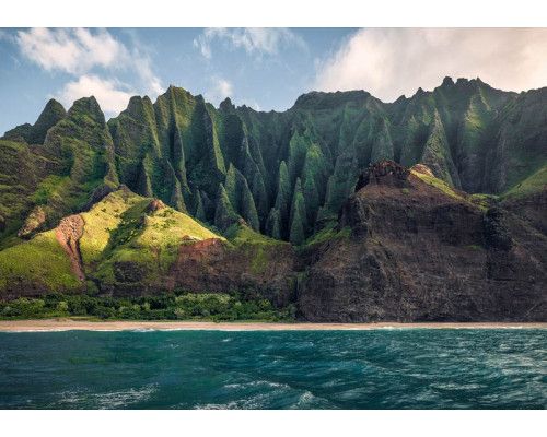 Berglandschap fotobehang uit een andere wereld, ideaal voor sci-fi en natuurliefhebbers.