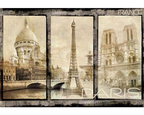 Eiffeltoren fotobehang, met een vintage uitstraling van het iconische Parijse monument, perfect voor liefhebbers van Frankrijk.