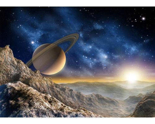 Fotobehang Planeet en Sterren in de Ruimte