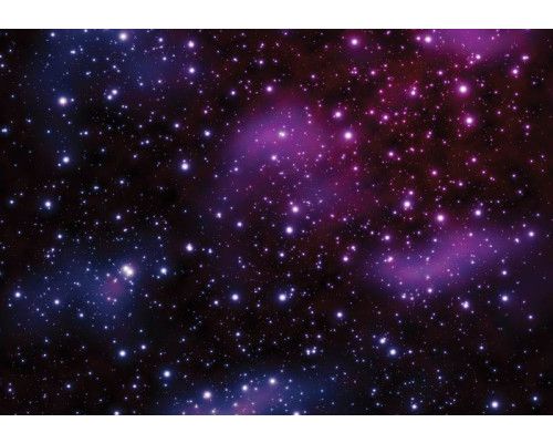 Ruimte en sterrenstelsel vastgelegd op dit kinderbehang, met een magische weergave van de kosmos en het heelal.