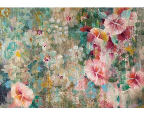 Schilderachtige bloemenpracht, kunstzinnig weergegeven op dit gedetailleerde fotobehang.