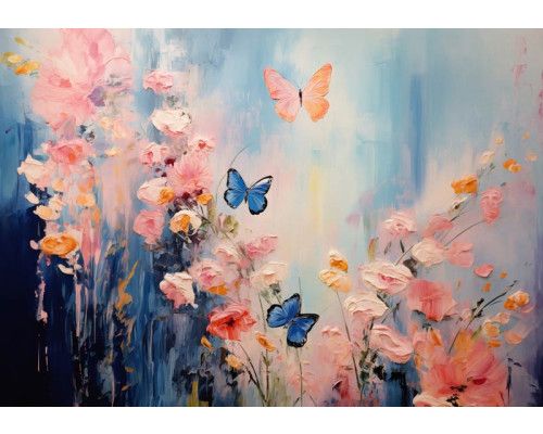 Fotobehang Schilderachtige Klaprozen