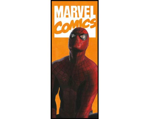 Spiderman fotobehang met klassieke Marvel comic stijl, energiek en levendig.