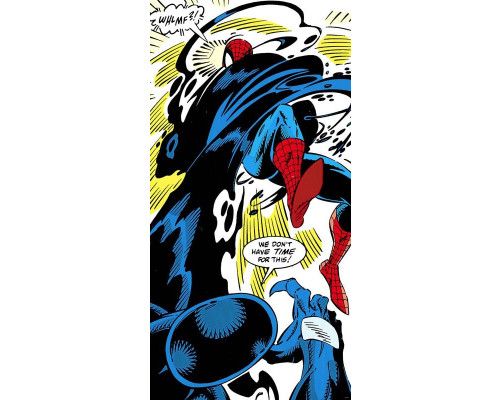 Retro comic fotobehang van Spiderman, perfect voor een speelse en kleurrijke kamer.