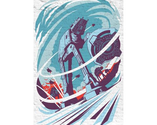 Star Wars Hoth-gevecht fotobehang, een klassieke scène voor Star Wars-fans.