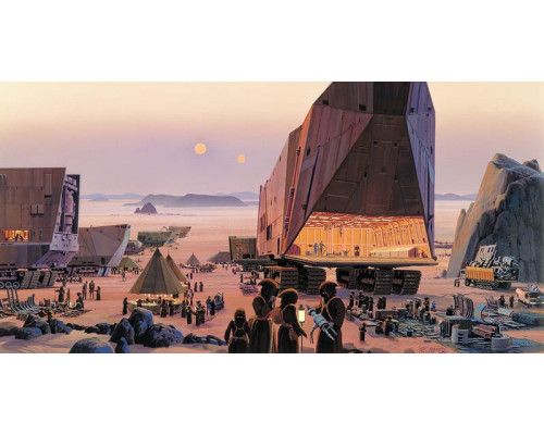 Java Market Star Wars fotobehang, perfect voor een avontuurlijke kamer.