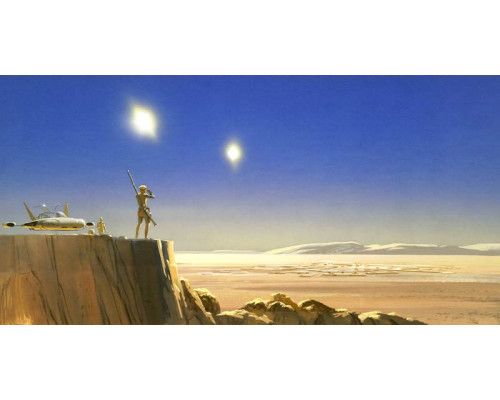 Mos Eisley Edge Star Wars fotobehang, met een iconisch uitzicht op Mos Eisley.