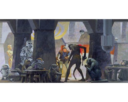 Star Wars Mos Eisley Streets fotobehang, ideaal voor de echte Star Wars-fan.