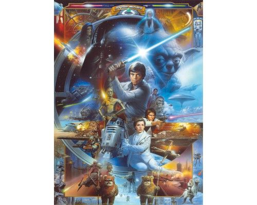 Star Wars Luke Skywalker collage fotobehang, met de iconische held uit de saga, ideaal voor een Star Wars fan.