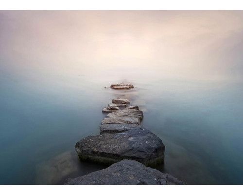 Fotobehang Stenen pad in het Water