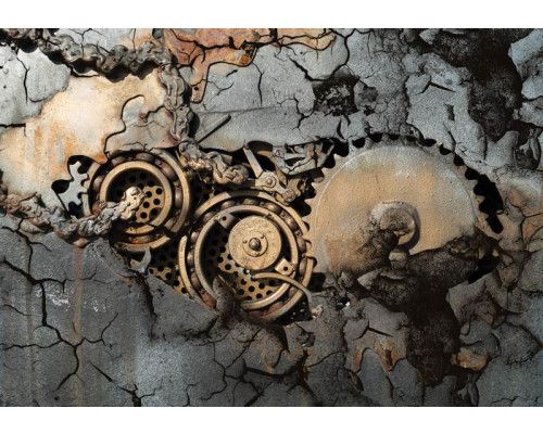 Dinosaurussen in de jungle, avontuurlijk fotobehang voor kinderen.