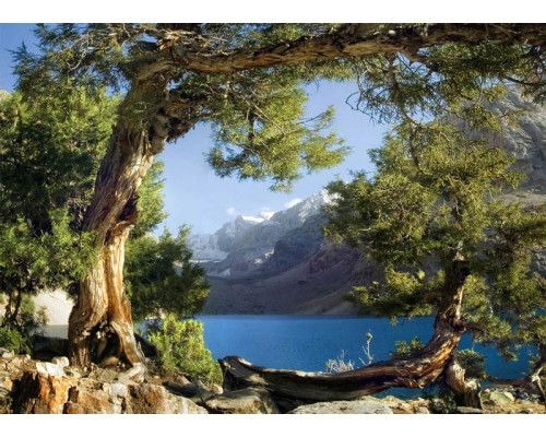 Fotobehang Uitzicht op Pamir Gebergte